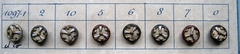 8 Antique Knöpfe  9 mm