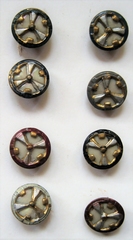 8 Antieke knoopjes  8 mm