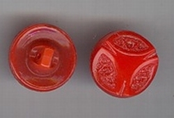 Glasknoop - rood  14 mm