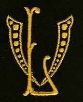 Monogram V.L.  4 x 3 cm