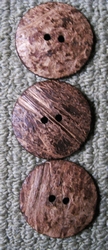 3 Knöpfe - Kokosnuss  44 mm