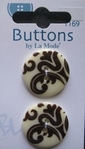 Buttons - By La Mode 25 mm