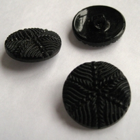 Glasknopf- Schwarz 11 mm