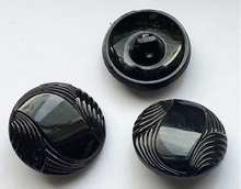 Glasknoop - zwart 27 mm