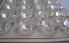 24 Glaskn&ouml;pfe auf Karte - Transparant 18 mm