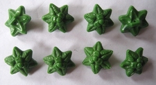 8 Glasknopen - groen 14 mm