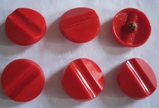 6 Glasknöpfe 27 mm