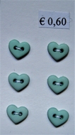 1 Herz - Grün 6  x 7 mm