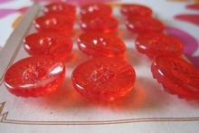 Glasknoop - rood 18 mm