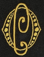 Monogram O.C. 4 x 3 cm