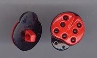 Lieveheerbeestje - rood 18 x 15mm